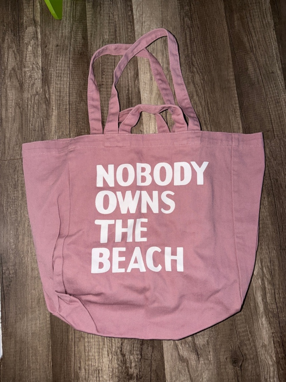 Nobody Owns The Beach Pink Canvas Tote Bag